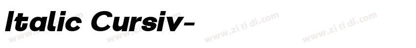 Italic Cursiv字体转换